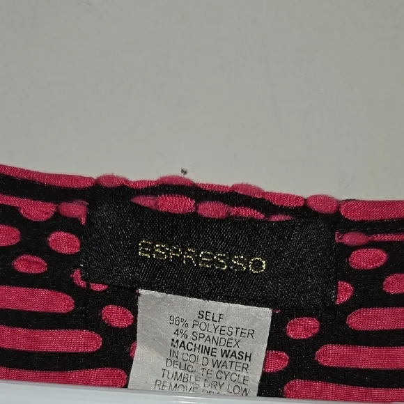 Espresso Pink and Black A-line Midi Dress - Picture 2 of 4